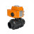 Кран шаровой BV4242E-FP-GRM-ISO Дн100 Ру10 полнопроходной, корпус - НПВХ, шар - НПВХ, уплотнение - EPDM, с электроприводом QT-N-005EM-O1-380VAC-У1 HARK в Алматы