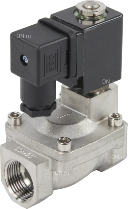 Клапан электромагнитный VS431-VT-NC-24VAC 3/4″ Ду20 Ру16 пилотного действия двухходовой, корпус - сталь нержавеющая 304, присоединение - внутренняя резьба, уплотнение - VITON, нормально-закрытый, катушка - 24В AC в Алматы