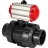 Кран шаровой BV4242E-FP-GRM-ISO Дн100 Ру10 полнопроходной, корпус - НПВХ, шар - НПВХ, уплотнение - EPDM, с пневмоприводом PA-DA-065 двойного действия в Алматы
