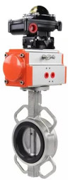 Затвор дисковый поворотный WBV3432V-2W-Fb-H Ду250 Ру16, корпус - углеродистая сталь WCB, диск - нержавеющая сталь 316L, уплотнение - Viton, с пневмоприводом PA-DA-140 двойного действия, с БКВ APL-510N EX