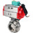 Затвор дисковый поворотный кламповый WBV3131E-2W-C-H Ду15 Ру10 корпус - пищевая нержавеющая сталь 304, уплотнение - EPDM, с пневмоприводом PA-DA-052 и магнитным переключателем ALS200D в Алматы