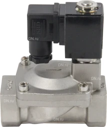 Клапан электромагнитный VS431-VT-NC-24VAC 1″ Ду25 Ру16 пилотного действия двухходовой, корпус - сталь нержавеющая 304, присоединение - внутренняя резьба, уплотнение - VITON, нормально-закрытый, катушка - 24В AC