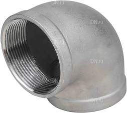 Отвод (уголок) ВР-ВР-304 3/4″ Ду20 Ру16 угол 90°, корпус - нержавеющая сталь 304, присоединение - внутренняя / внутренняя резьба