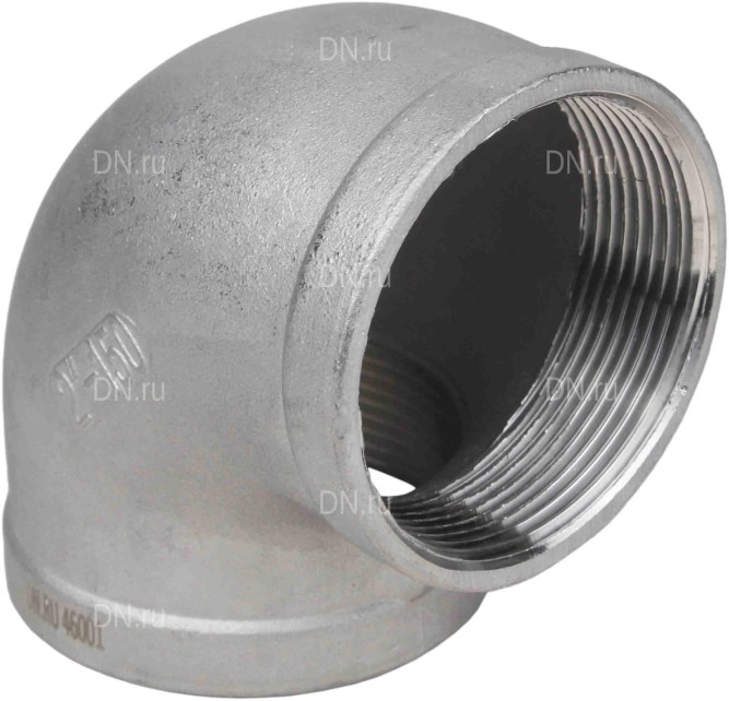 Отвод (уголок) ВР-ВР-304 3/4″ Ду20 Ру16 угол 90°, корпус - нержавеющая сталь 304, присоединение - внутренняя / внутренняя резьба в Алматы