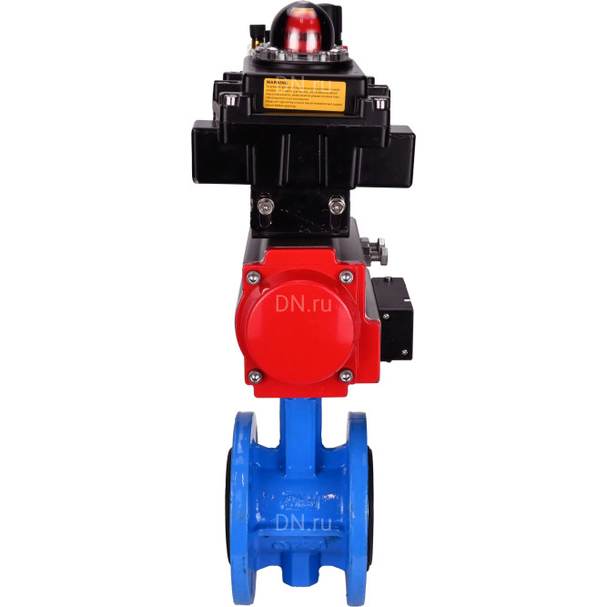 Затвор дисковый поворотный WBV1313E-2W-F-H Ду65 Ру16 фланцевый, корпус - чугун GGG40, диск - чугун GGG40, EPDM, с пневмоприводом PA-DA-105, пневмораспределителем 4M310-08 AC220V, БКВ APL-410N EX и БПВ AFC2000 в Алматы