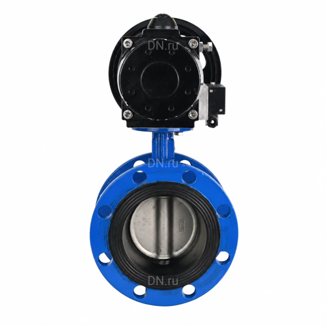 Затвор дисковый поворотный WBV1331E-2W-F-H Ду65 Ру16 фланцевый, корпус - чугун GGG40, диск - нержавеющая сталь 304, уплотнение - EPDM, с пневмоприводом PA-DA-105-1 и пневмораспределителем 4M310-08 AC220V в Алматы