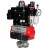 Кран шаровой BV3232P(4pc)-SP-3WL-T-ISO-H Ду15 Ру63 стандартнопроходной трехходовой L-тип, нержавеющая сталь SS316, внутренняя резьба, PTFE, пн.приводом PA-DA-052, пн.распределителем 4M310-08 DC24V, БКВ APL-410N EX и БПВ AFC2000 в Алматы