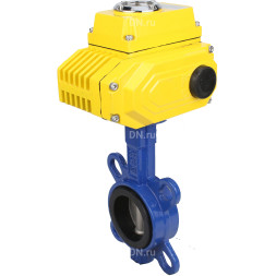 Затвор дисковый поворотный WBV1432E-2W-Fb-H Ду50 Ру16, корпус - чугун GGG50, диск - нержавеющая сталь 316L, уплотнение - EPDM, с электроприводом QT-N-005EM-O1-380VAC-У1 380В