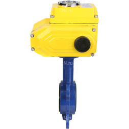 Затвор дисковый поворотный WBV1432E-2W-Fb-H Ду50 Ру16, корпус - чугун GGG50, диск - нержавеющая сталь 316L, уплотнение - EPDM, с электроприводом QT-N-005EM-O1-380VAC-У1 380В