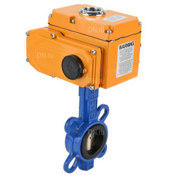Затвор дисковый поворотный WBV1432N-2W-Fb-H Ду65 Ру16, корпус - чугун GGG50, диск - нержавеющая сталь 316L, уплотнение - NBR, с электроприводом QT-N-005EM-1-380VAC-У1