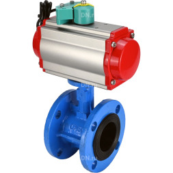 Затвор дисковый поворотный WBV1331E-2W-F-H Ду65 Ру16 корпус - чугун GGG40, диск - нержавеющая сталь 304, уплотнение - EPDM, с пневмоприводом PA-DA-105 и магнитным переключателем ALS200D