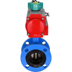 Затвор дисковый поворотный WBV1331E-2W-F-H Ду65 Ру16 корпус - чугун GGG40, диск - нержавеющая сталь 304, уплотнение - EPDM, с пневмоприводом PA-DA-105 и магнитным переключателем ALS200D
