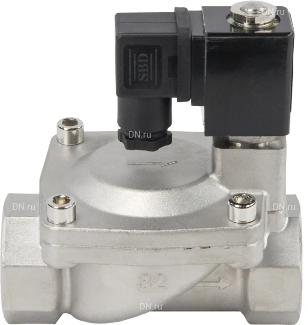 Клапан электромагнитный VS431-VT-NC-24VAC 1 1/4″ Ду32 Ру16 пилотного действия двухходовой, корпус - сталь нержавеющая 304, присоединение - внутренняя резьба, уплотнение - VITON, нормально-закрытый, катушка - 24В AC в Алматы