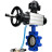Затвор дисковый поворотный WBV1631E-2W-Fb-H Ду150 Ру16 LUG корпус - чугун QT450, диск - нержавеющая сталь 304, уплотнение - EPDM, с пневмоприводом PA-DA-105-1, пневмораспределителем 4V320-08 AC220V и БКВ APL-510N EX в Алматы