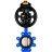 Затвор дисковый поворотный WBV1616N-2W-Fb-H Ду125 Ру16 LUG корпус - чугун QT450, диск - чугун QT450, уплотнение - NBR, с пневмоприводом PA-DA-105-1 и БКВ APL-410N EX в Алматы