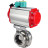 Затвор дисковый поворотный кламповый WBV3131E-2W-C-H Ду32 Ру10 корпус - пищевая нержавеющая сталь 304, уплотнение - EPDM, с пневмоприводом PA-DA-052 и магнитным переключателем ALS200D в Алматы