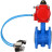 Затвор дисковый поворотный WBV1313E-2W-F-H Ду50 Ру16 фланцевый, корпус - чугун GGG40, диск - чугун GGG40, уплотнение - EPDM, с пневмоприводом PA-DA-105 и пневмораспределителем 4V320-10 AC220V в Алматы